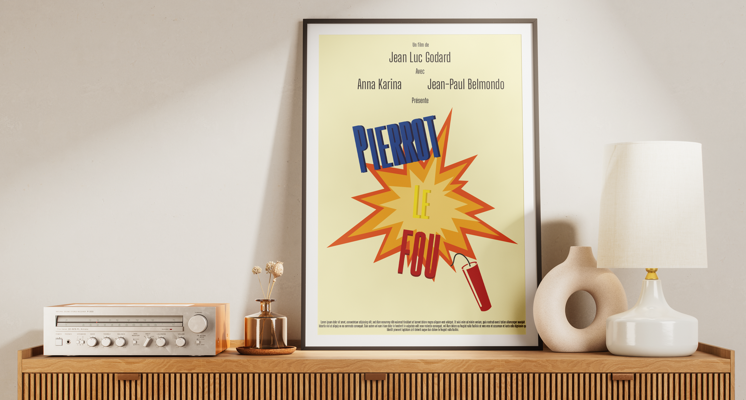 Affiche typographique – Pierrot le Fou